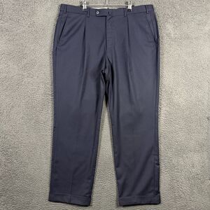 Isaia Pants Mens 38x32 Blue Classic Fit Dress Slacks Super 130s Wool Italy